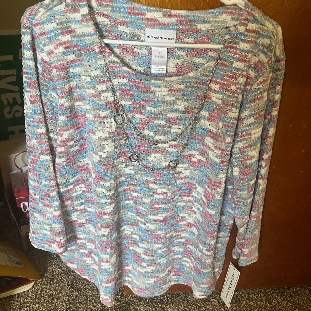 Alfred Dunner Multicolor Knit Top